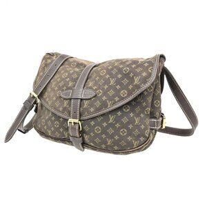 LOUIS VUITTON Saumur 30 Shoulder Bag Monogram Mini Lin Leather BN M95227 34KC296